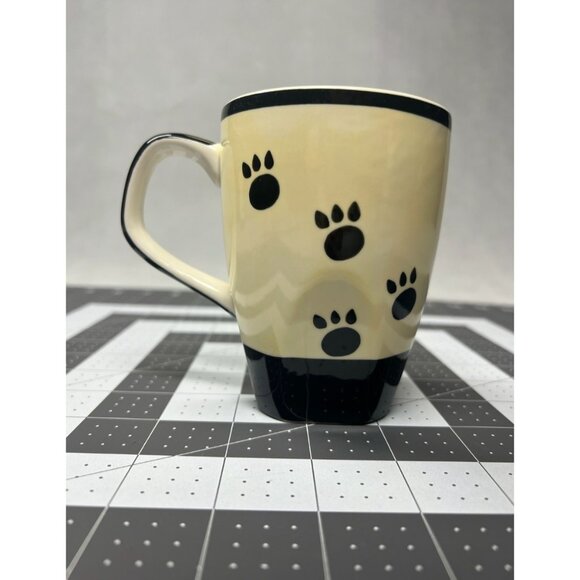 Vintage Hues n' Brews Blue eyed black cat mug - Picture 2 of 4